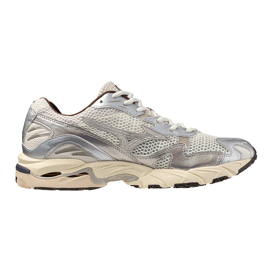 Mizuno WAVE RIDER 10 Mizuno snow white/silver cloud/chicory coffee